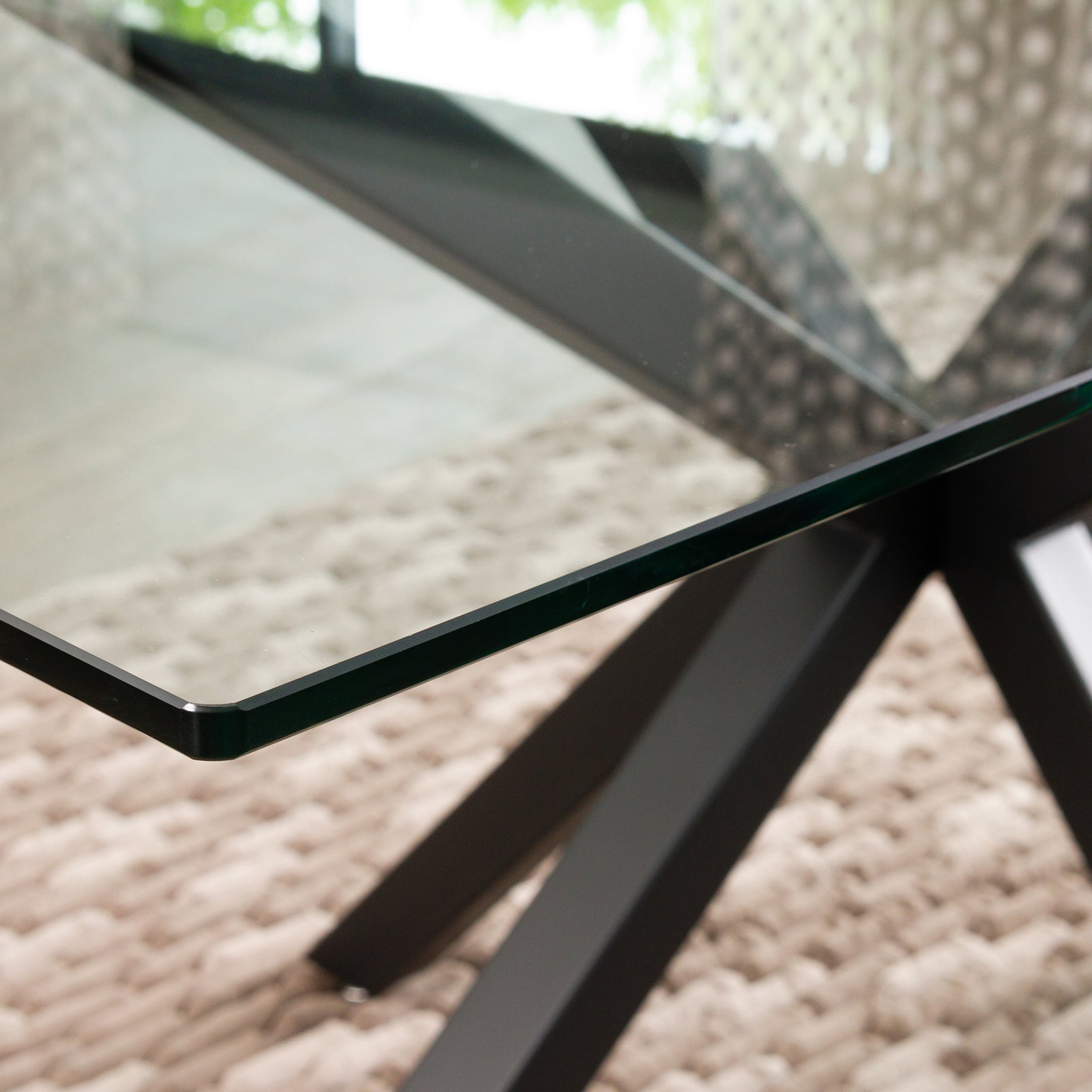 Salerno 160cm X 90cm Glass Dining Table