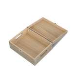 Red Hamper Oak Effect Wooden Box