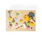 Wooden Table Top Activity Bench, With 15 Play Pieces