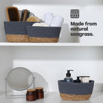 Tulla Seagrass Basket Set -slate