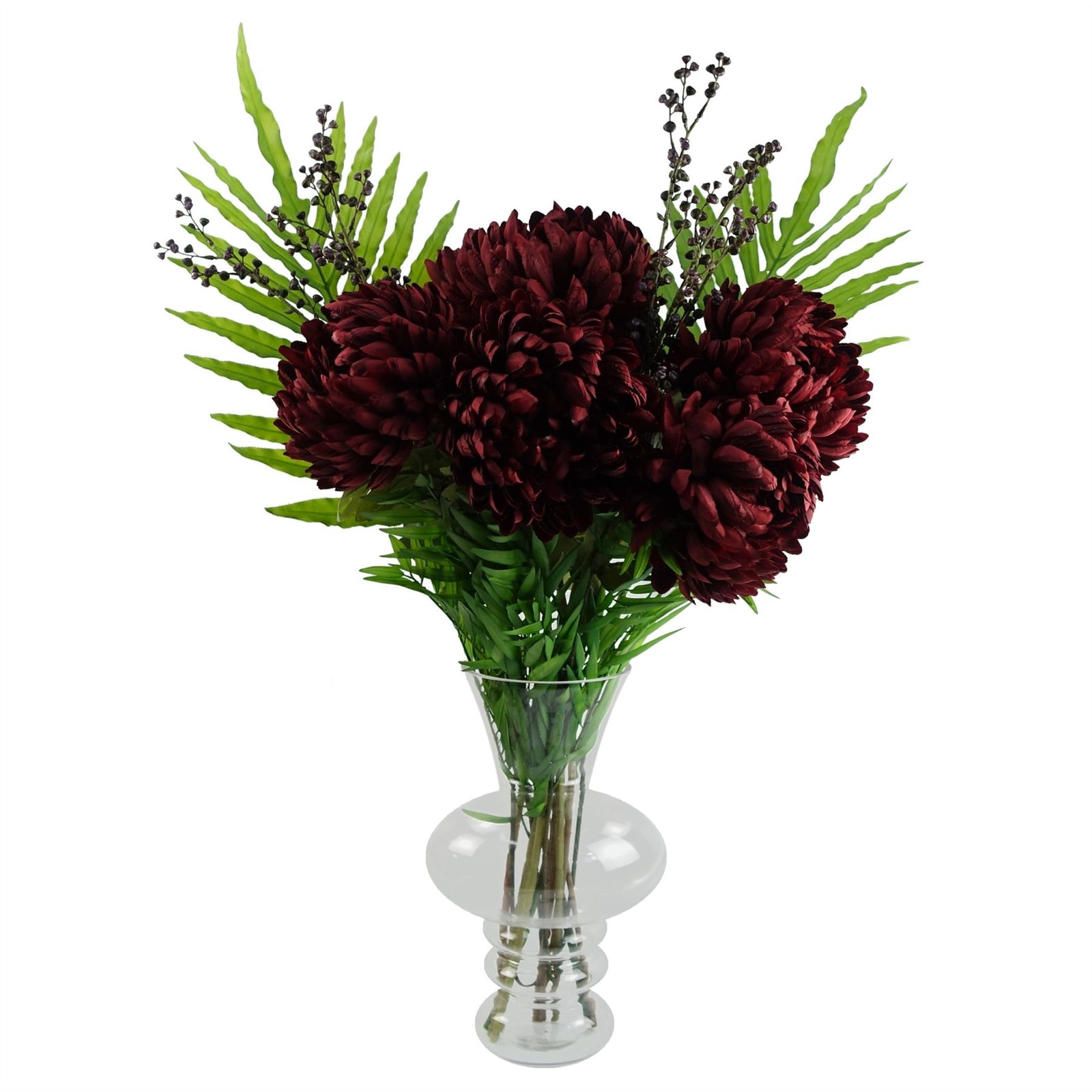 Pack Of 6 X 75cm Extra Large Reflex Chrysanthemum - Red