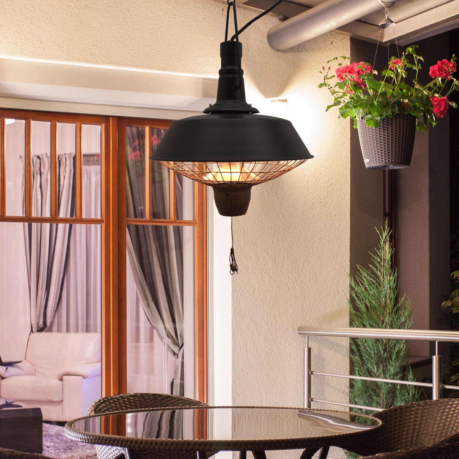 Hanging Halogen Heater 2100w For Patio