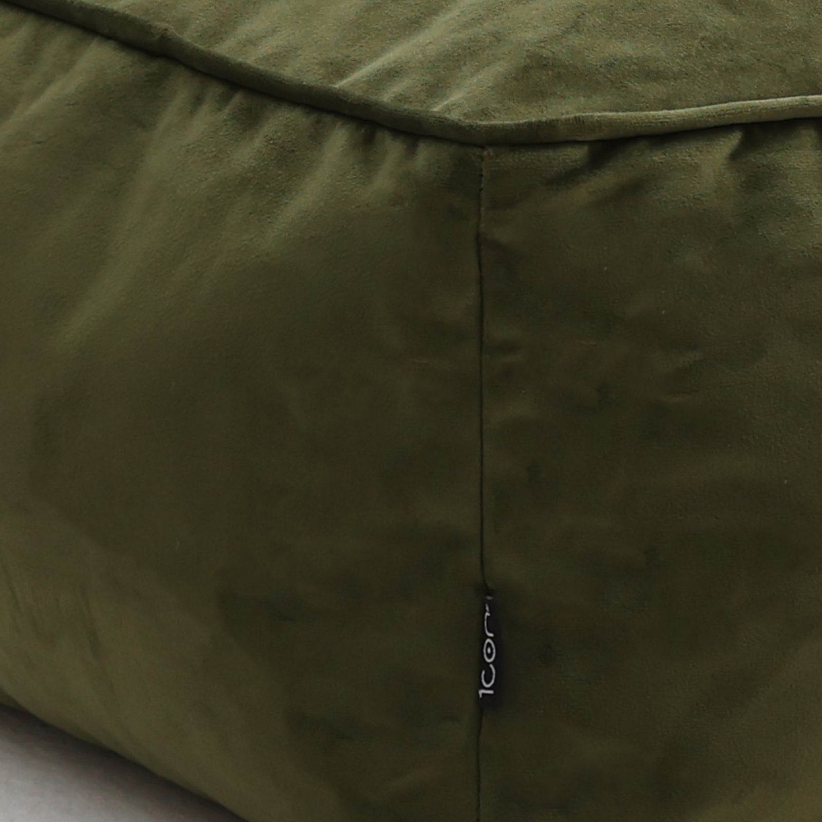 Amara Velvet Bean Bag Pouffe | Olive