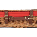 Wicker 35cm Light Steamed Picnic Basket | Red