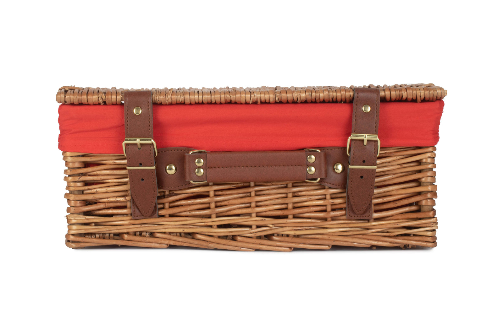 Wicker 35cm Light Steamed Picnic Basket | Red