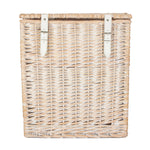 Red Hamper Wicker White Wash Vintner Storage Picnic Basket