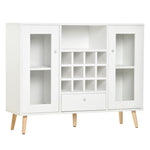 Sideboard Cabinet Kitchen Cupboard With Glass Door, Drawer