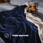 Double Sherpa Fleece Blanket - Midnight