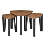 3 Pcs Nesting Table, Mdf And Steel