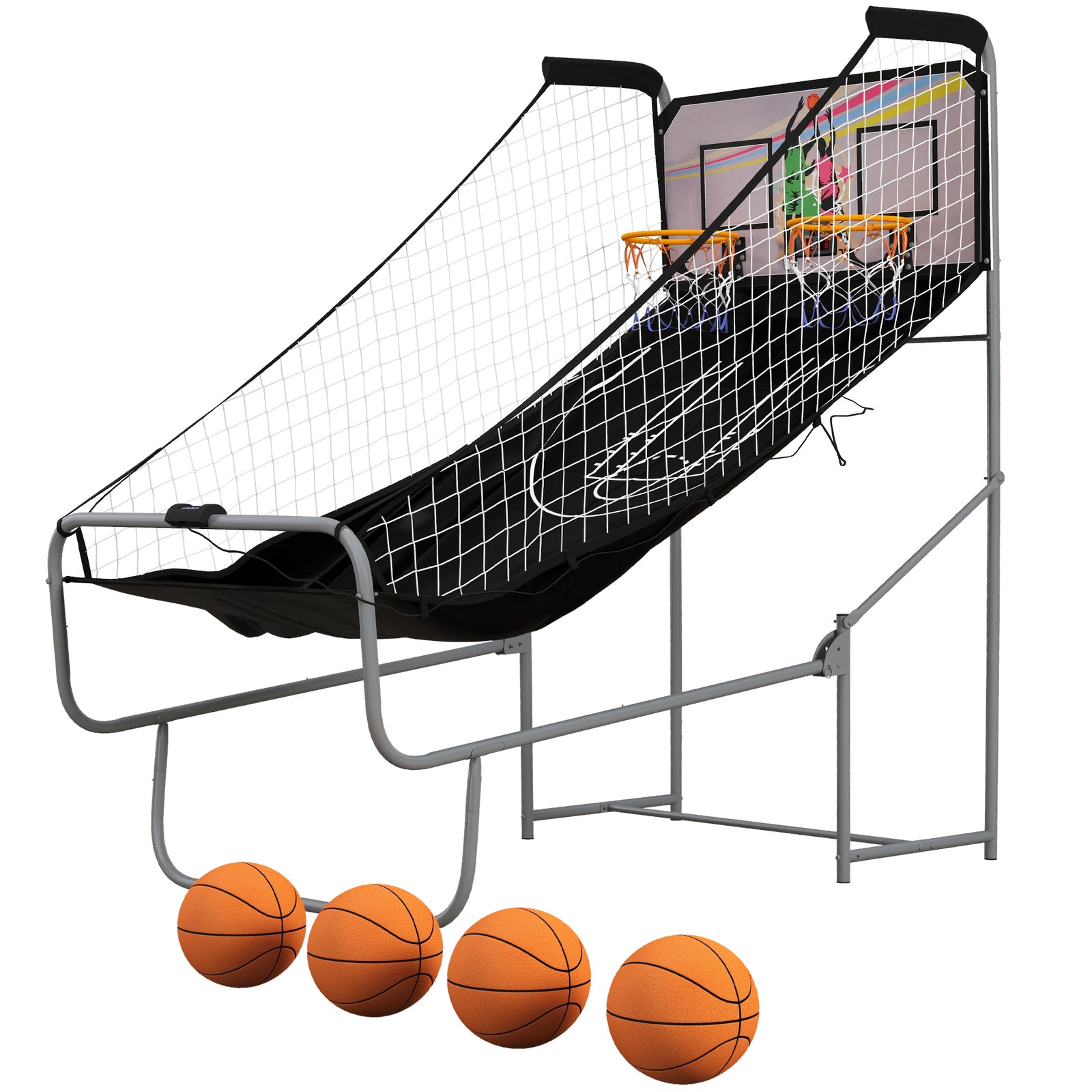 Foldable Basketball Arcade Game With Scorer And Sound Effects