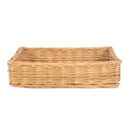 Wicker Straight Sided Rectangular Tray | Medium | Brown