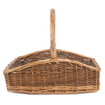 Wicker Rectangular Country Unpeeled Garden Trugs | Large | Brown