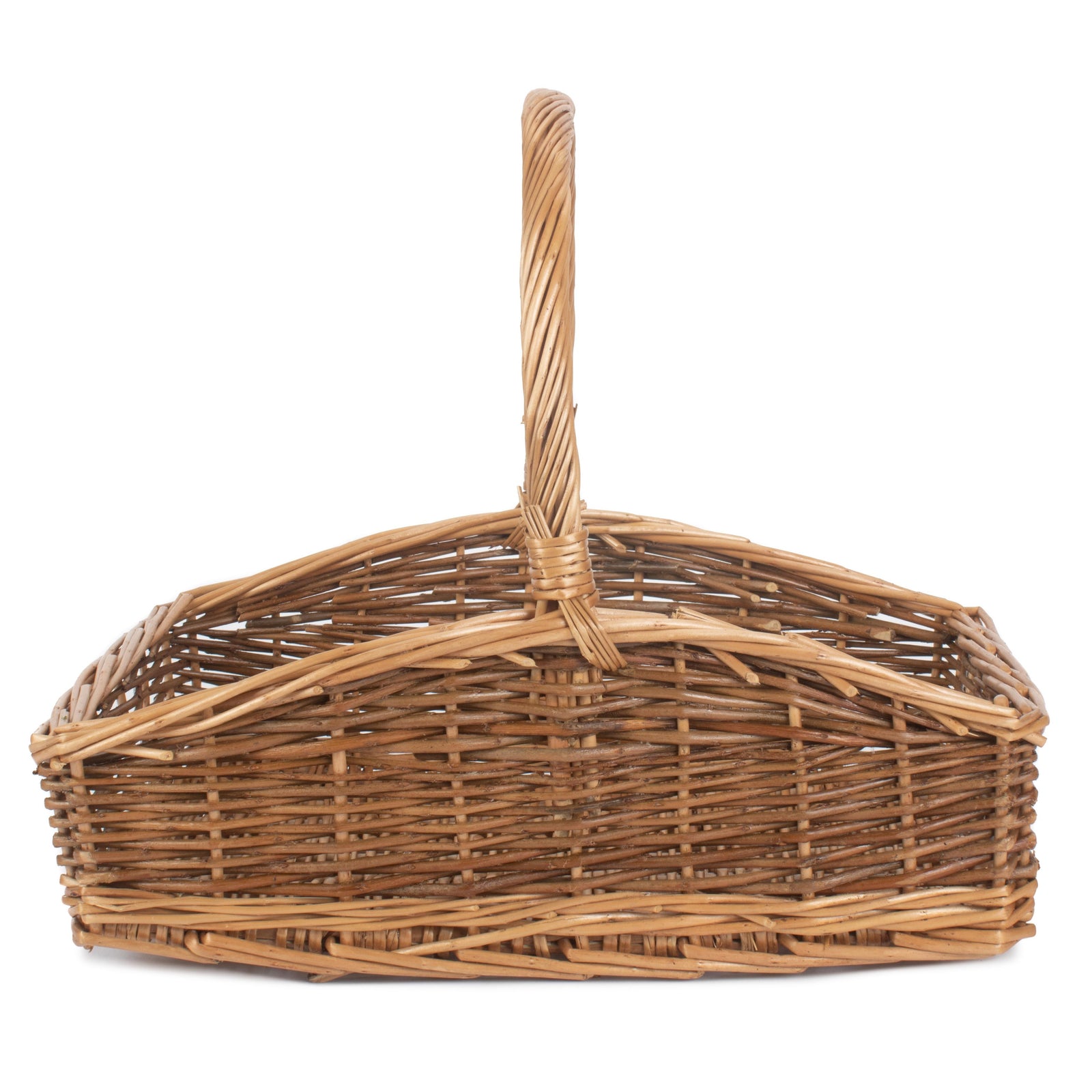 Wicker Rectangular Country Unpeeled Garden Trugs | Small | Brown