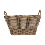 Red Hamper Rattan Rectangular Grey Rattan Floor Storage Basket