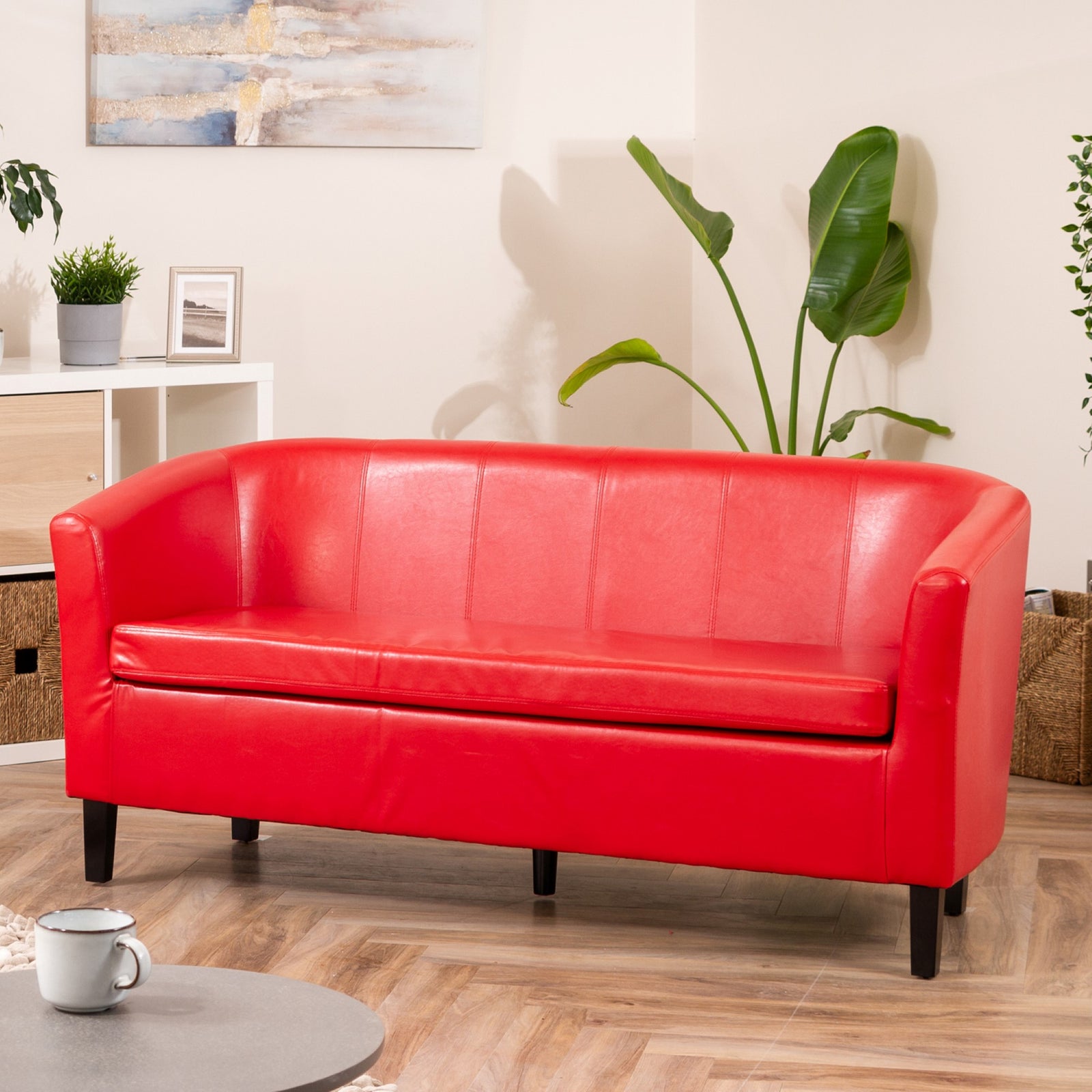 Meriden 3 Seat Tub Sofa | 3 | Red