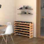 36/72 Bottle Wine Rack Natural Wood | Large | Yellow