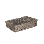 Wicker Antique Wash Straight Sided Tray | Small | Brown