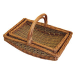 Wicker Set Of 2 Boat Garden Trugs