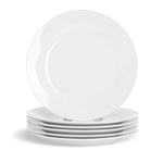 Dinner Set 18 Pc Rim White Porcelain Dinnerware Plates Bowls