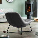 Humboldt Faux Leather Accent Chair | Gray