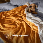 Double Sherpa Fleece Blanket - Ochre