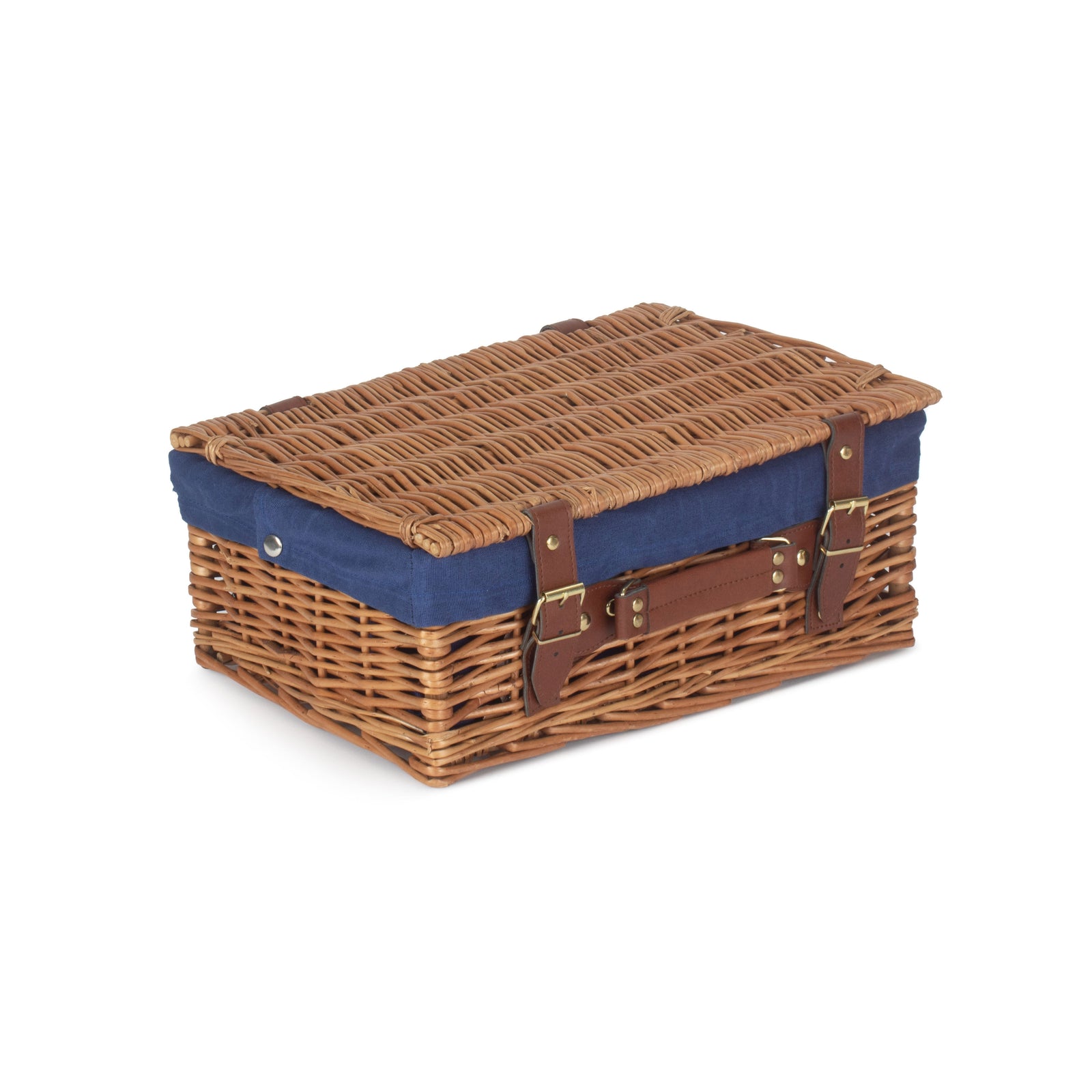 Wicker 35cm Light Steamed Picnic Basket | Blue