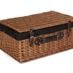 Wicker 56cm Double Steamed Picnic Basket | Black