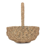 Oval Seagrass Flower Basket Plastic Lined