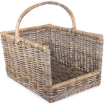 Kubu Grey Rattan Open Ended Log Basket | Large | Brown