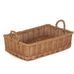 Red Hamper Wicker Rectangular Display Basket