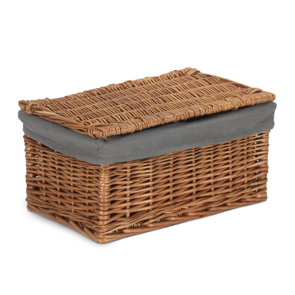 Light Steamed Cotton Lined Storage Basket | Small