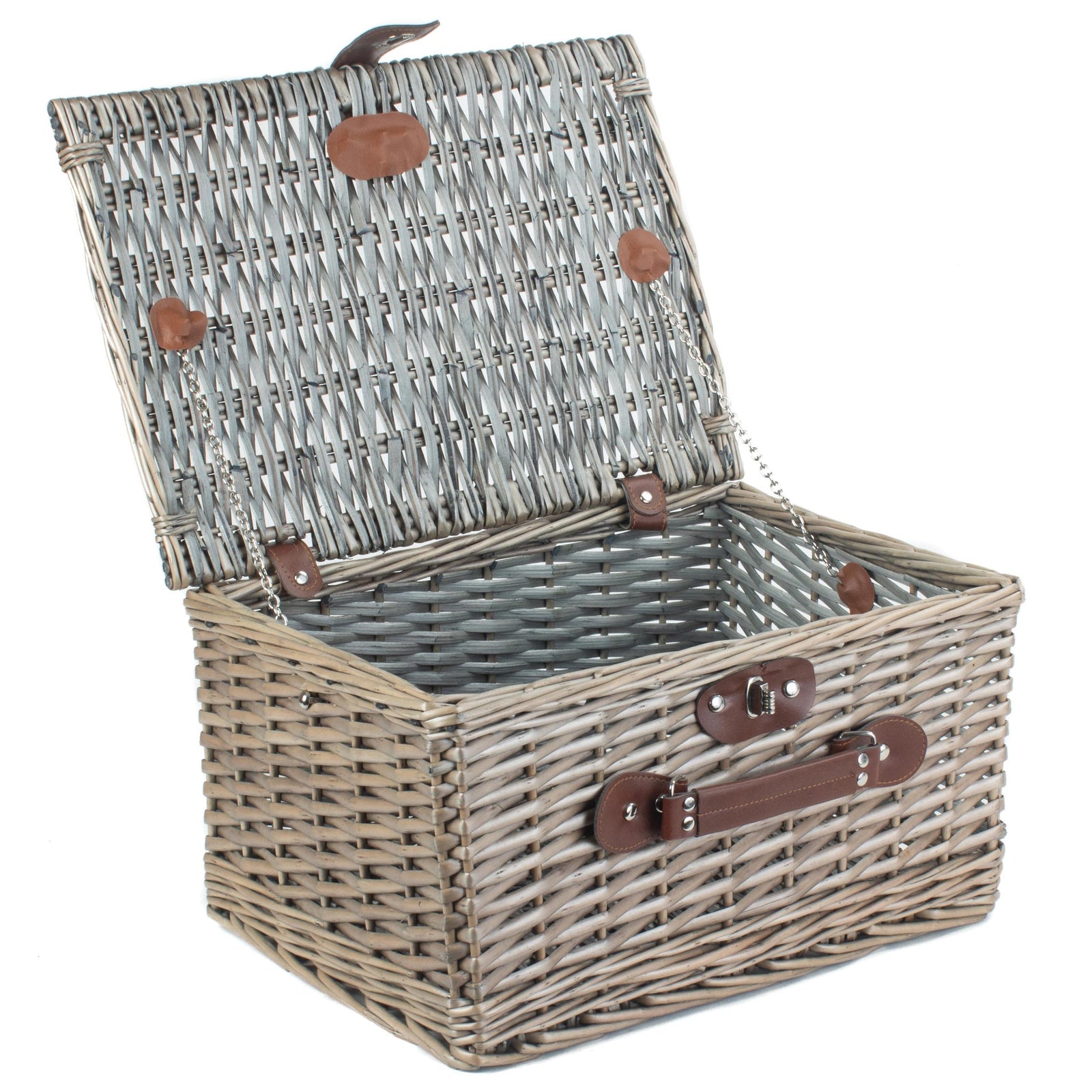 Wicker Antique Wash 40cm Split Willow Picnic Basket