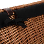 Wicker 46cm Double Steamed Picnic Basket | Black