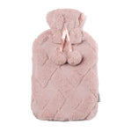 Criss Cross Hot Water Bottle - Pink