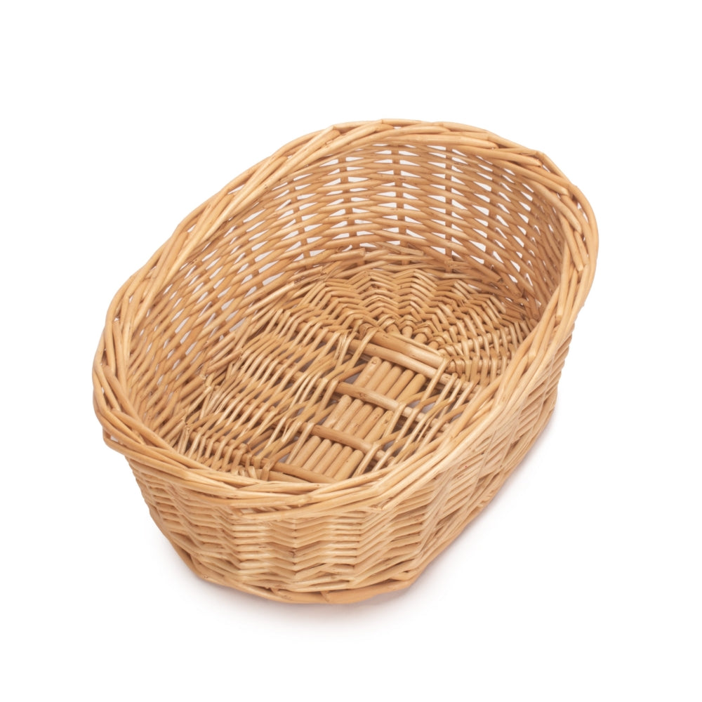 Red Hamper Wicker Oval Tray