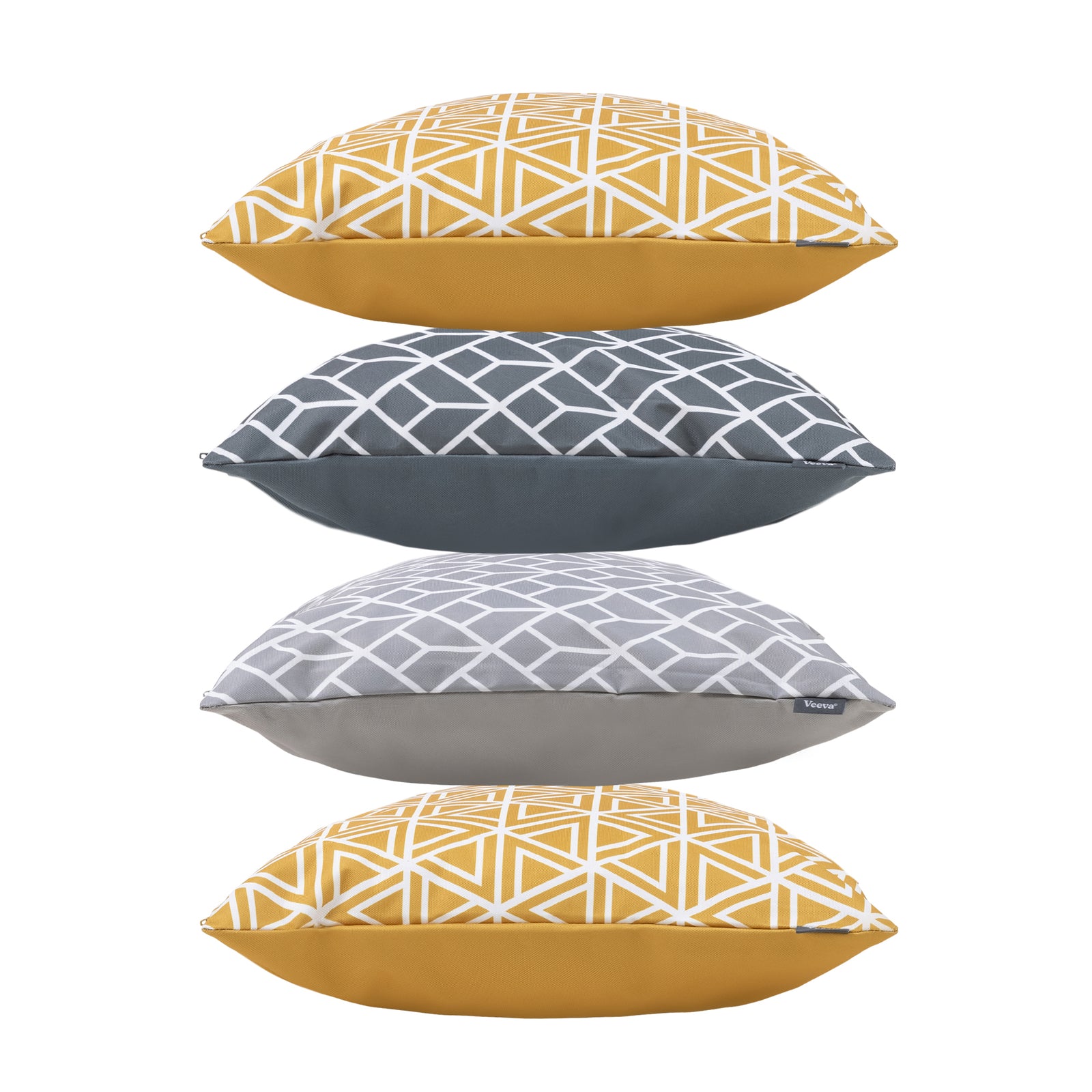 Art Deco Geometric Print Outdoor Cushion (set Of 4)