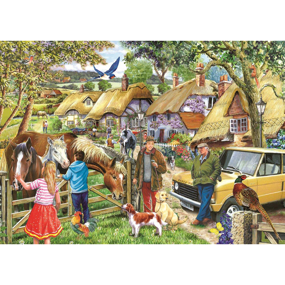 Horses & Hounds, Big 500 Piece Jigsaw Puzzle