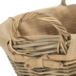 Round Grey Rattan Log Basket | Gray