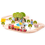 Wooden Farm Train Set - 44 Pieces