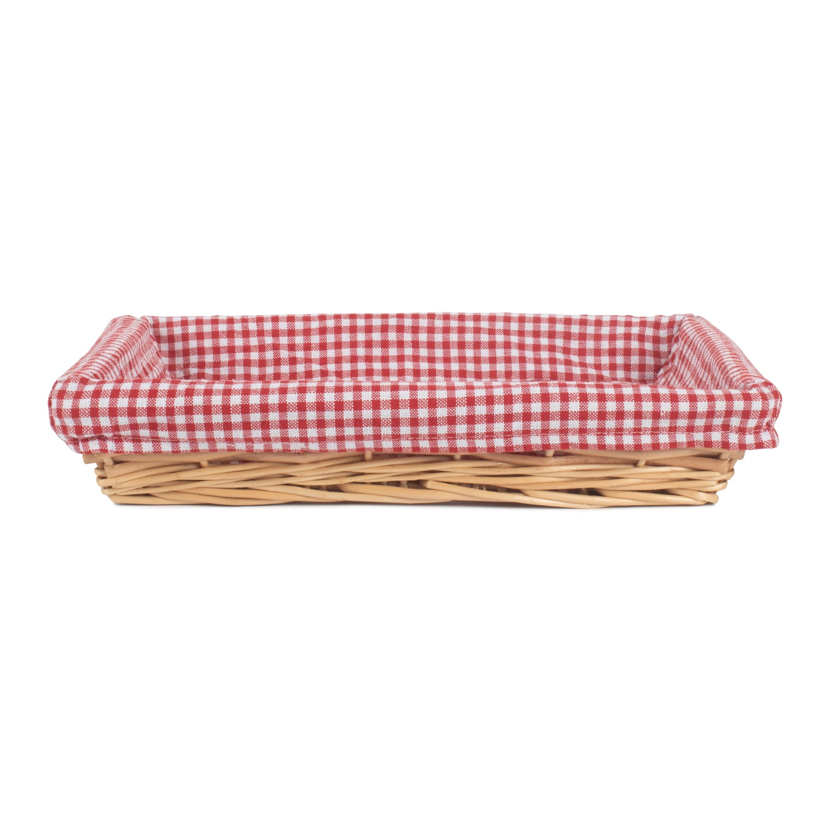 Wicker Rectangular Flat Split Willow Tray | Red