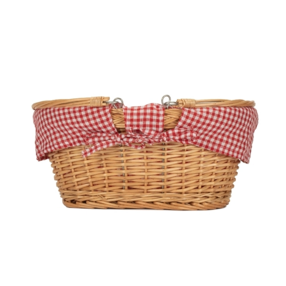 Wicker Shopping Basket With Swing Handle