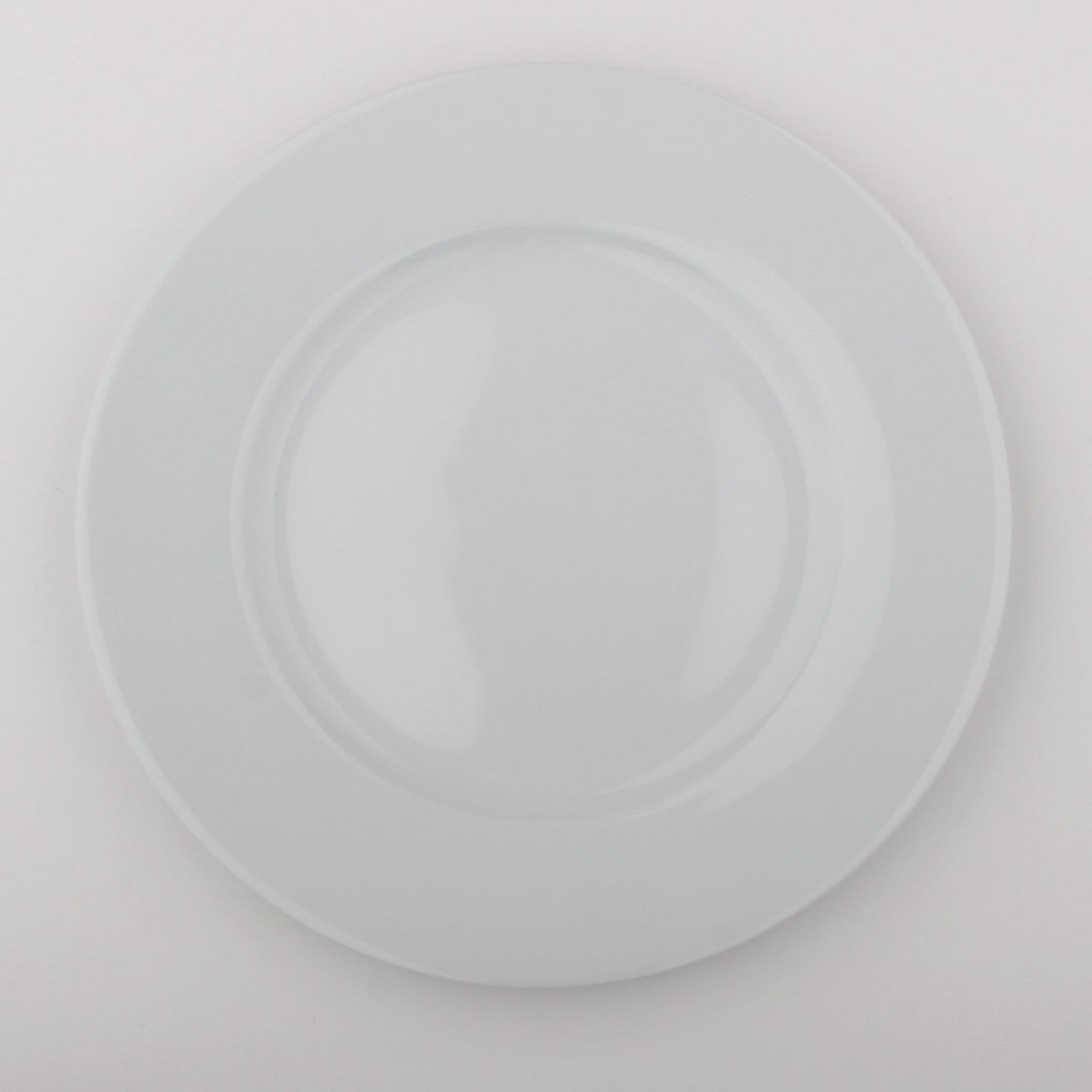 Dinner Plate White Porcelain Rim 24 Piece Set 10.5" Catering