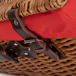 Wicker 56cm Double Steamed Picnic Basket | Red