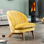 Mateo Fabric Accent Chair | Yellow