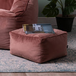 Amara Velvet Bean Bag Pouffe | Pink