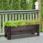 58l Wooden Raised Bed Planter Box 100x36.5x36cm