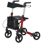 Folding Rollator Walker With Seat Storage Bag