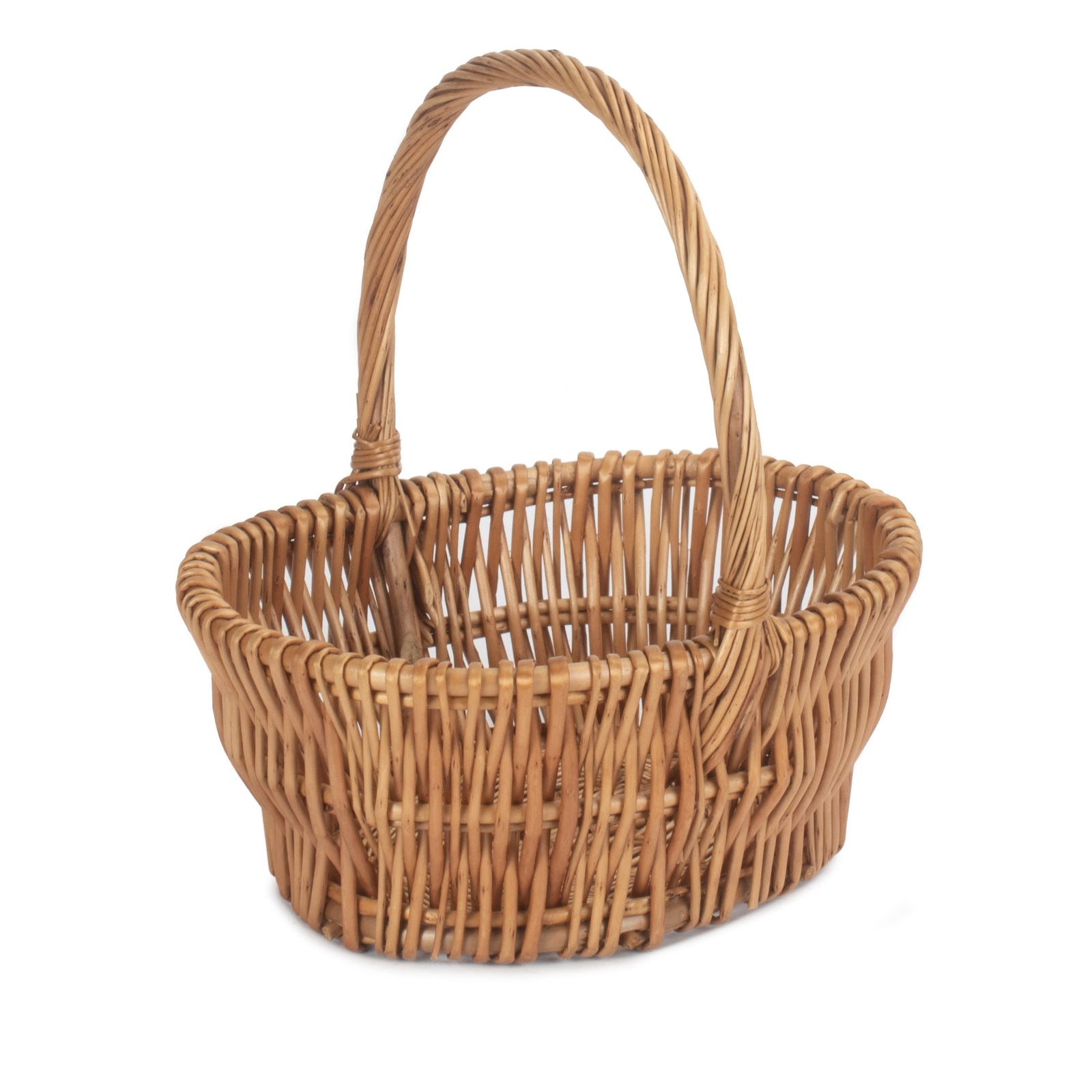 Double Steamed Vertical Weave Shopping Basket | Large | Brown