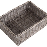 Antique Wash Finish Wicker Tray | Large | Brown