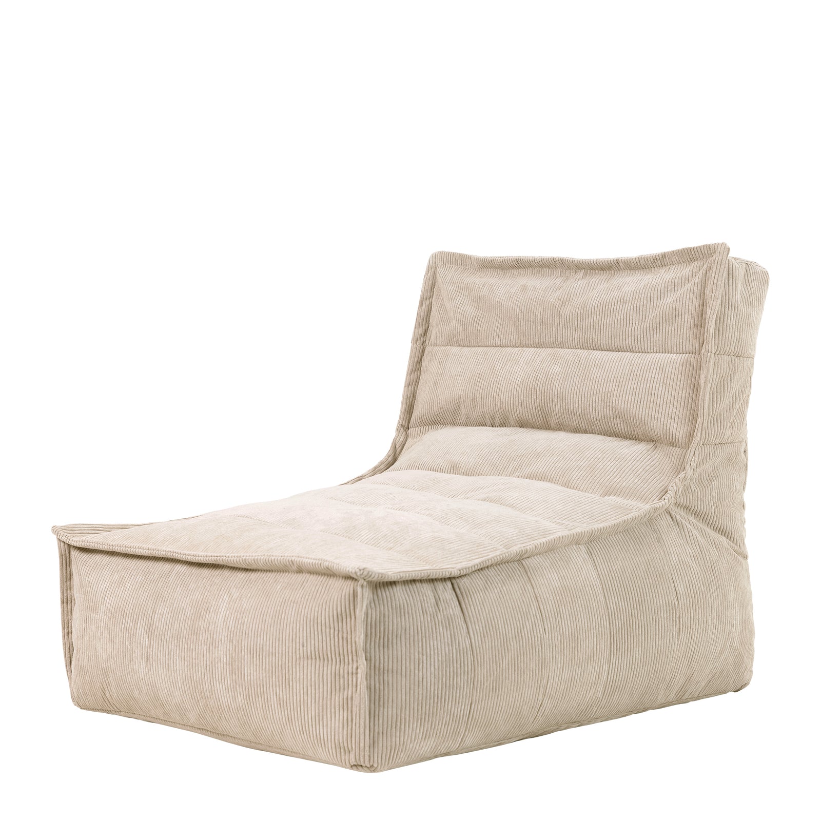 Otto Cord Lounger Bean Bag Chair, Natural